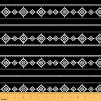 Castle Fairy Southwestern Aztec Fabric by the Yard 1 Yard,Bohemian Geometric Home Decor Fabric by the Yard,Geometric Stripes Room Decor Fabric by the Yard,Ultra Soft Tribal Home Decor