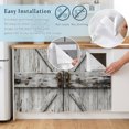 thumbnail image 5 of Farmhouse Gate Cabinet Curtains for Kitchen 35"W x 35"L, Vintage Country Grey Farmhouse Door Laundry Sink Cabinets Magic Tape Short Curtain Privacy Panel for Bathroom Vanity Cabinets, 5 of 9