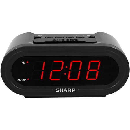 AccuSet Automatic Smart Alarm Clock – Self-Setting Digital Clock, Auto Time & DST Adjustment, Easy-Read Red LED Display, Battery Backup, Simple Plug-and-Play Clock for Seniors & Bedrooms