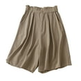 thumbnail image 2 of LEBONYARD Shorts for Women Trendy,Women's Shorts for a Cool and Casual Style,,Women's Solid Color Casual High Waisted Oversized Short Pants, 2 of 8
