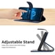 thumbnail image 5 of KAIYANG HT05 Funda para teléfono Samsung Galaxy A12/M12/F12 con estampado de líneas y función atril, de piel sintética con tacto suave, estilo F, color azul Samsung Galaxy A12, 5 of 5