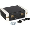 thumbnail image 2 of Vitkatronics Black And White Portable Turntable Suitcase USB Record Player Ambassador Stereo Speakers, 2 of 3