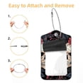thumbnail image 2 of Couple Skulls Square PU Leather 2 Pack Travel Tag - Bag Tag - Suitcase Tag with Privacy Cover and Stainless Steel Ring - Suitable for Travel, Backpack, and Handbag, 2 of 7