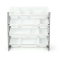 thumbnail image 3 of Humble Crew Kids Toy Storage Organizer with 12 Plastic Storage Bins, Grey/White, 3 of 7