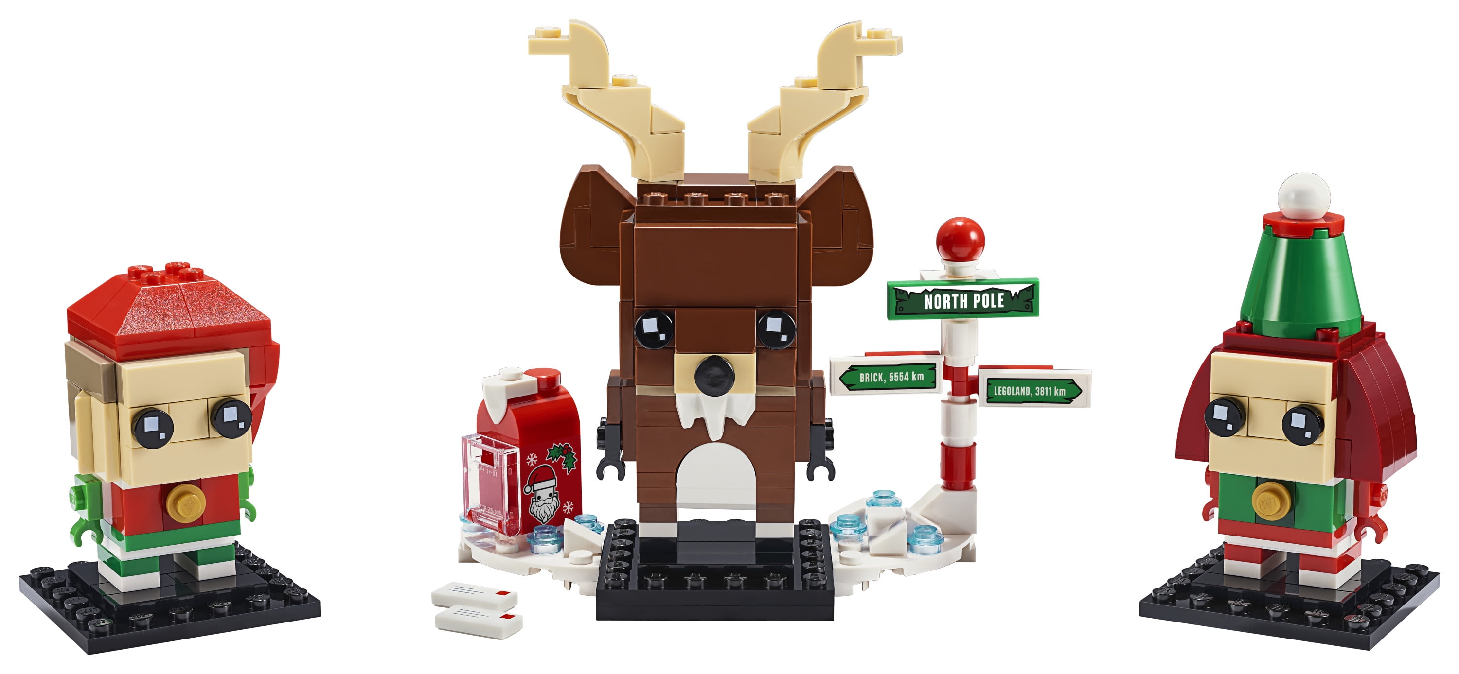 Kridt Kent boks LEGO Brickheadz Reindeer, Elf and Elfie 40353 Building Toy (281 Pieces) -  Walmart.com