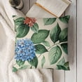 thumbnail image 3 of YINGXI  Spring Pillow Covers Blue Hydrangea Flowers Throw Pillows Case Seasonal Floral Outdoor Decorative Square Linen Farmhouse Cushion Covers for Home Sofa Bed Couch 22x22in, 3 of 5