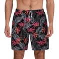 thumbnail image 3 of Uemuo Colorful Hawaii Palms Pattern Mens Swim Trunks Quick Dry Board Shorts with Mesh Lining, Stretch Beach Shorts Quick Dry No-Chafing Board Shorts-XX-Large, 3 of 9