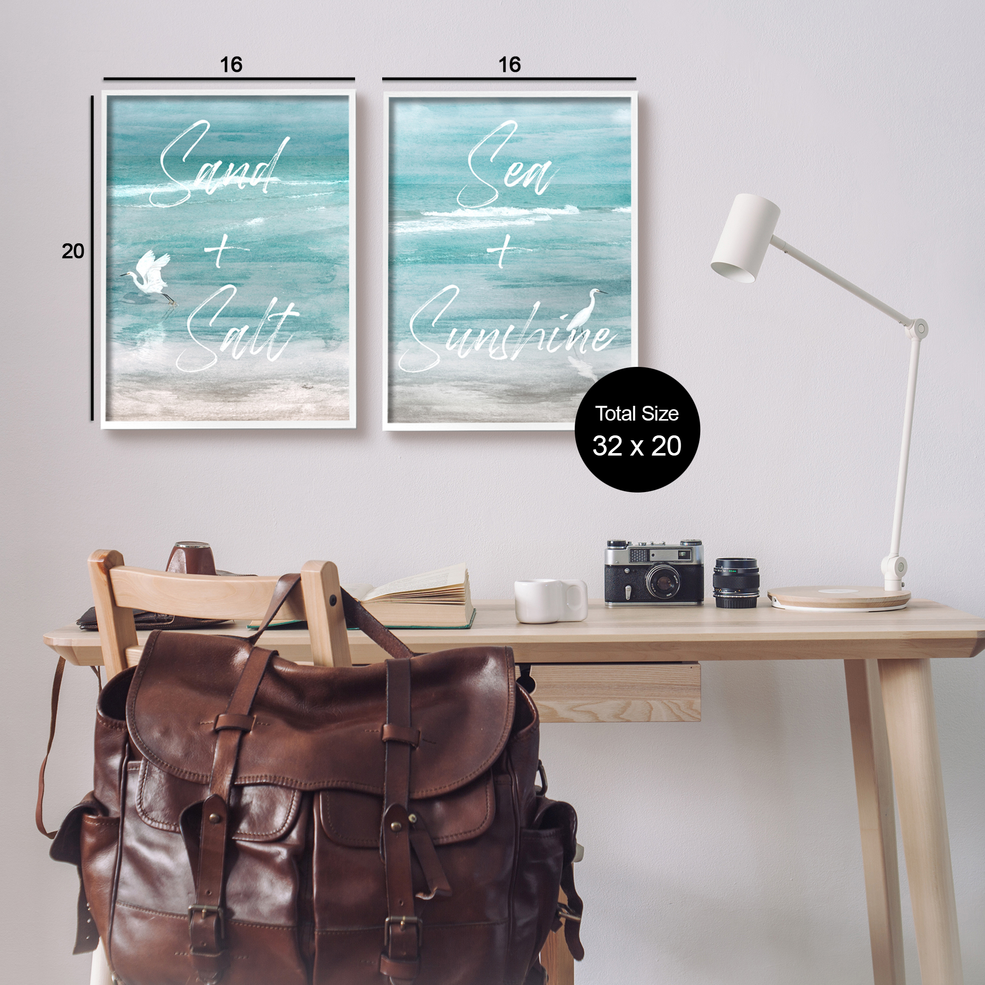 Stupell Industries Coastal Beach Phrases Animals & Insects Painting White Framed Art Print Wall Art, 16 x 20