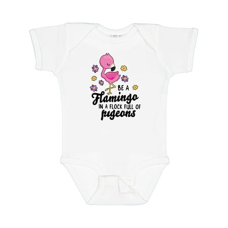 

Inktastic Be a Flamingo in a Flock of Pigeons with Flowers Gift Baby Girl Bodysuit