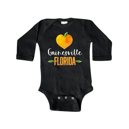 

Inktastic Gainesville Florida Orange in Heart Gift Baby Boy or Baby Girl Long Sleeve Bodysuit