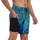 thumbnail image 2 of Fotbe Beautiful Blue Peacock Traje de Baño para Hombre – Shorts de Natación de Secado Rápido con Forro y Bolsillos-X-Large, 2 of 6
