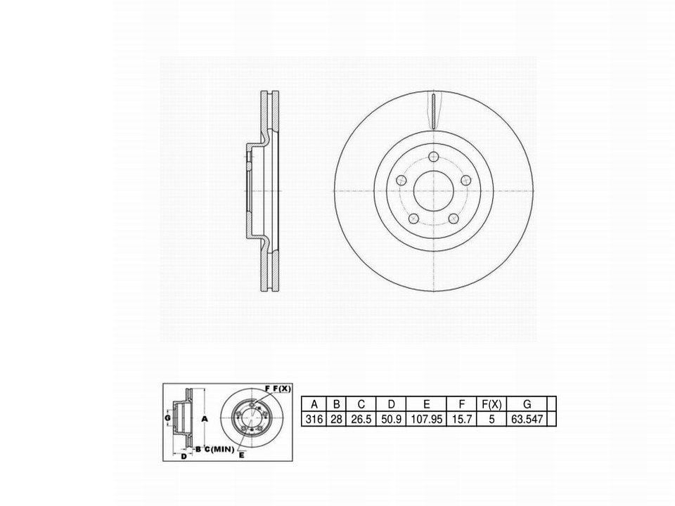 Winstop Brake Rotor, Front WS251194, Lincoln MKZ 2020-2017
