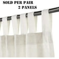 thumbnail image 5 of PrimeBeau Linen Semi-Sheer Curtain Panels, 52" x 96", Ivory, 5 of 7