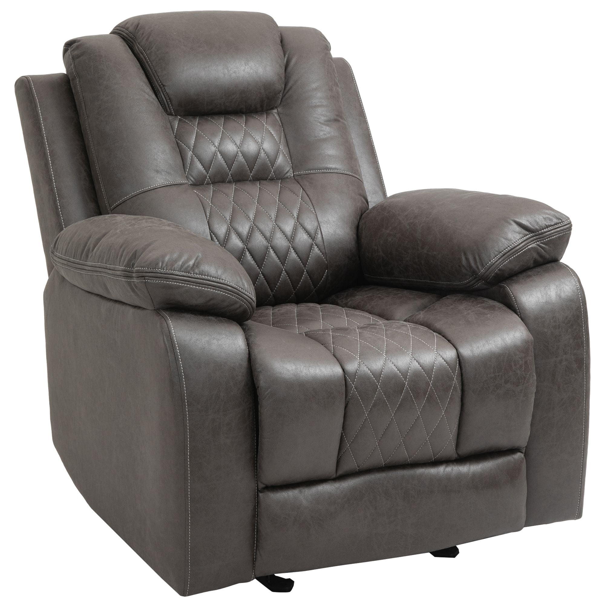 Overstuffed Manual Recliner Chair with Thick Sponge Padded