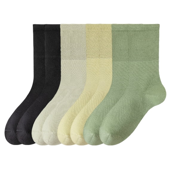 Comfortable, Ankle-Length with Wide Non-Binding Top Soft Cotton Crew Socks for Women