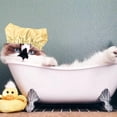 thumbnail image 5 of Gorro de baño impermeable con protección para los oídos para ducha de mascotas, suministros para mascotas perros y gatos, 5 of 5