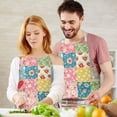 thumbnail image 3 of Pioneer Flower Floral Print Pattern Apron for Women and Men, Cotton Linen Waterproof with Pockets, Adjustable, 33x27 Inch for Kitchen, Gardening, BBQ, Salon, 3 of 6