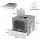 thumbnail image 5 of Cat Litter Box with Scoop and Tray Sifting Enclosed Foldable Kitten Toilet Detachable Poop Top Front Entry Pet Supplies ShopWise Round, 5 of 6