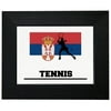Serbia Olympic - Tennis - Flag - Silhouette Framed Print Poster Wall or Desk Mount Options