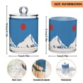 thumbnail image 5 of Yayeee 2 Pack Qtip Holder Bathroom Cotton Swab Canister with Lid Clear Dispenser Set, Snow Mountain, 5 of 6
