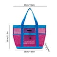 thumbnail image 3 of Dongrere Mesh Beach Bag Vacation Tote Bag Travel Washroom Bags for Summer, 3 of 6