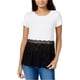 thumbnail image 2 of Blusa de punto maison Jules con dobladillo de encaje Peplim para mujer blanco XXL, 2 of 2