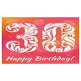 thumbnail image 4 of 30th Birthday Ceramic Toothbrush Holder, 30 Years Old Party Theme Floral Swirls Font Floral Elements, Decorative Versatile Countertop for Bathroom, 4.5" X 2.7", Pink Orange White, 4 of 4