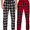 Black Buffalo/Red Buffalo, variant on Men's Cozy Microfleece Pajama Sleep Pants, 2-Pack, Sizes S-2XL