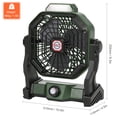 thumbnail image 2 of TFixol-ventilador de escritorio giratorio, recargable, portátil, con luz, 2 of 8
