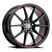 OE Creations Aluminum Rim PR193 20X9in Gloss Black Red Machined Finish, 193RS-296530