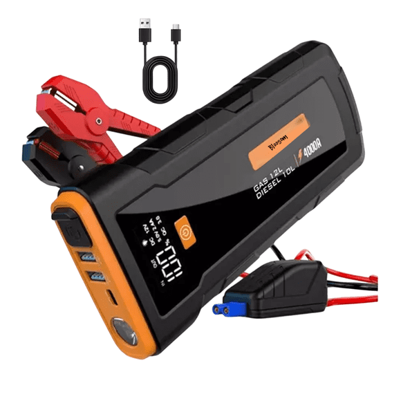 Arrancador De Batería  Blossom Coche 4000a 28000mah Con Smart Clip Negro