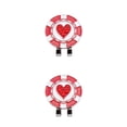 thumbnail image 1 of Eigraketly Marcador de Golf de Metal, sombrero reutilizable portátil, abrazadera para ropa, marca de posicionamiento de bola para interiores y Forma de corazón 2piezas, 1 of 6