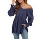 thumbnail image 2 of Túnica de manga larga con cuello en V y manga larga para mujer, informal, sexy, a la moda Pompotops FGAJ3481, 2 of 7