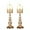 Gold 2pcs a, variant on Superior Hub Candle Holders for Pillar Candles Gothic Matte Black Vintage Tall Candle Holders Set of 2 Decorative Large Table Centerpieces Candle Stand Decor (White 2PCS A)