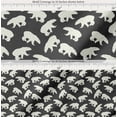 thumbnail image 2 of Soimoi Gray Cotton Cambric Fabric Polar Bear Animal Print Fabric by the Yard 56 Inch Wide, 2 of 7