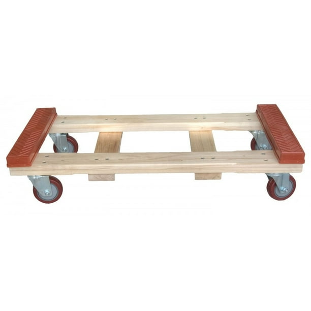 1000 lbs. Carry Capacity Extended Wooden Furniture and Chair Dolly for
