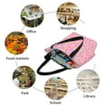 thumbnail image 6 of Fuzoiu Pink Donut Print Large Capacity Shoulder Bag for Women,Large Capacity Office Purse,Laptop Tote Bag,Casual Everyday Tote for Work Beach Travel and Shopping Grocery, 6 of 6