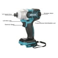 thumbnail image 3 of 18V Cordless Impact Wrench Screw Driver Brushless Motor High Torque Electric Wrench, 3 of 5
