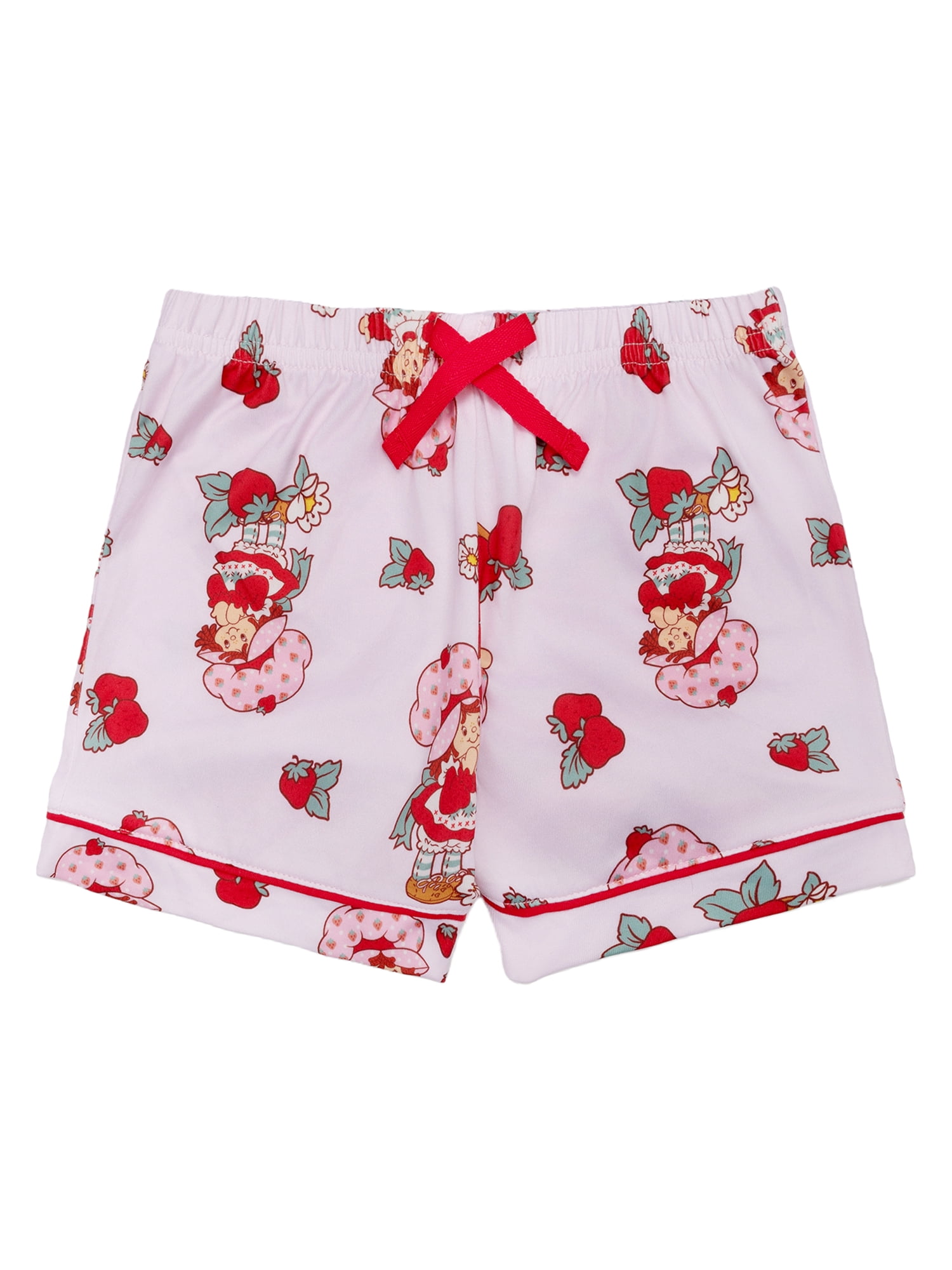 Strawberry Shortcake Girls Button Front Top and Shorts Pajama Set, 2-Piece, Sizes 4-12