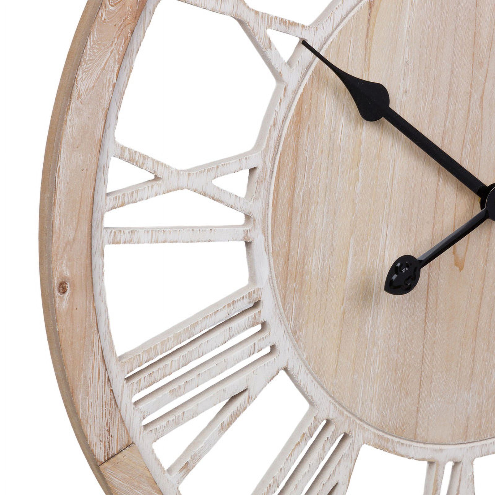 Seraphine Distressed Farmhouse Wooden Wall Clock