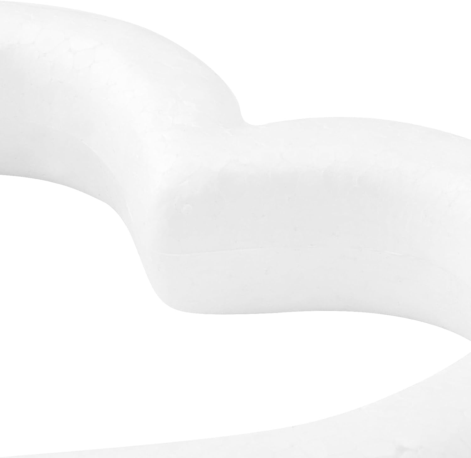 14 PCS 6 Inch Foam Wreath Heart, White Styrofoam Heart Wreath, Heart Shaped Wreath Foam Ring for Crafts, DIY Projects, Wedding, Valentine's Day, Floral Arranging Decoration