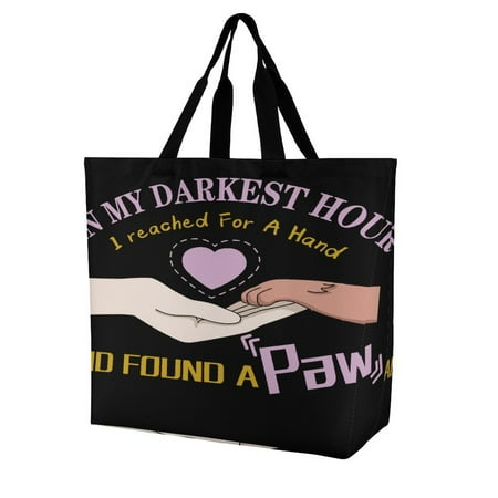 Pet T-shirt Man Holding Hands Women s Casual Shoulder Bag Shopping Bag Lady Handbag Eco Reusable Large Tote Shopper Storage Bags