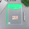 thumbnail image 3 of DJJGXAN 1 Pack Plastic Envelopes Binder Pocket 11 Holes Expandable Binder Folders for 2/3/4 Ring Document Pouch with Snap Button Loose-Leaf Transparent for School Home Office, 3 of 4