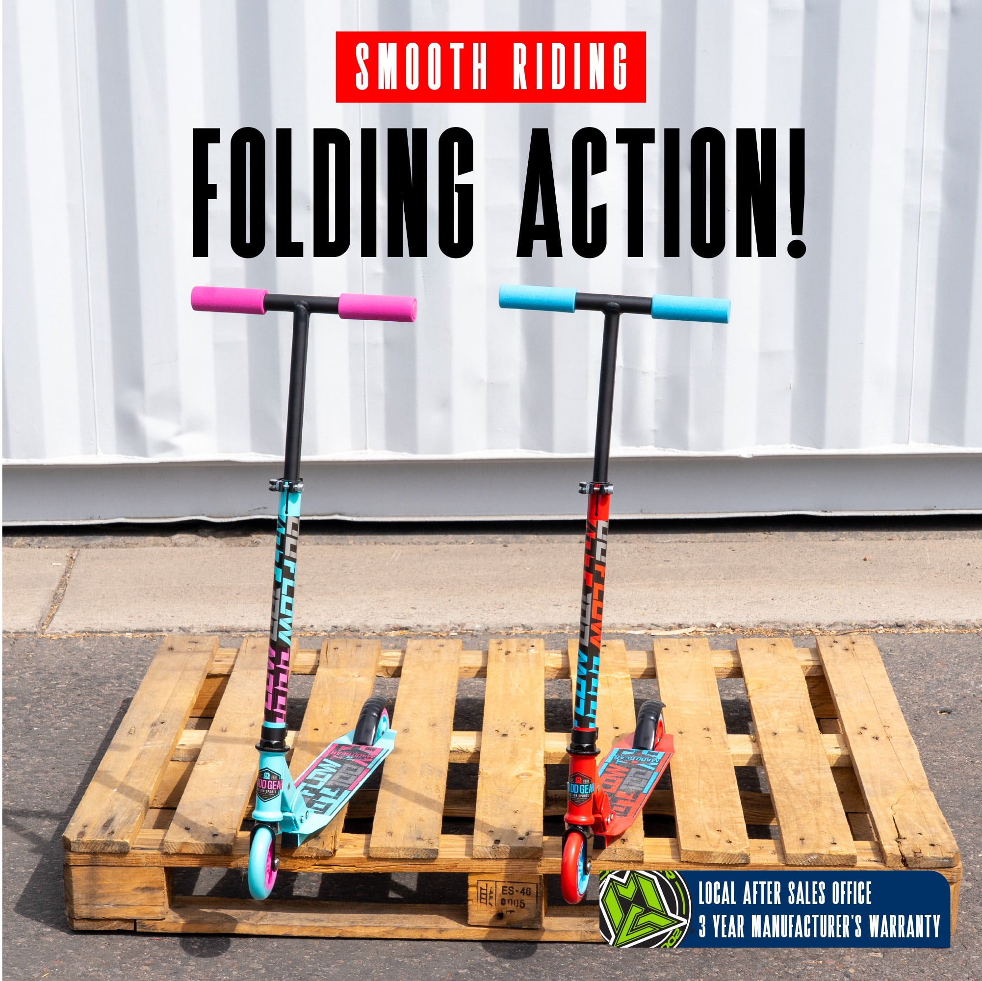 Folding Kick Scooter for Kids Ages 5–10 – Carve 100 – Lightweight Steel Frame, Adjustable Handlebar, Smooth 100 mm Wheels – Teal – Madd Gear, 3 Years & Up Folding Scooter