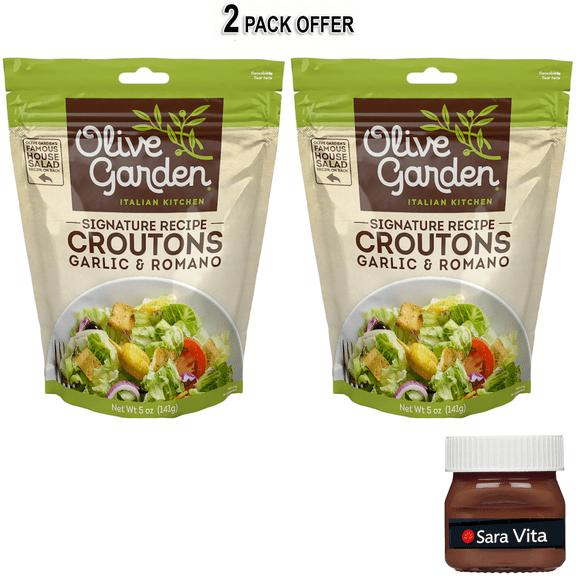Olive Garden Garlic Romano Regular Seasoned Croutons, 5 oz Resealable Bag