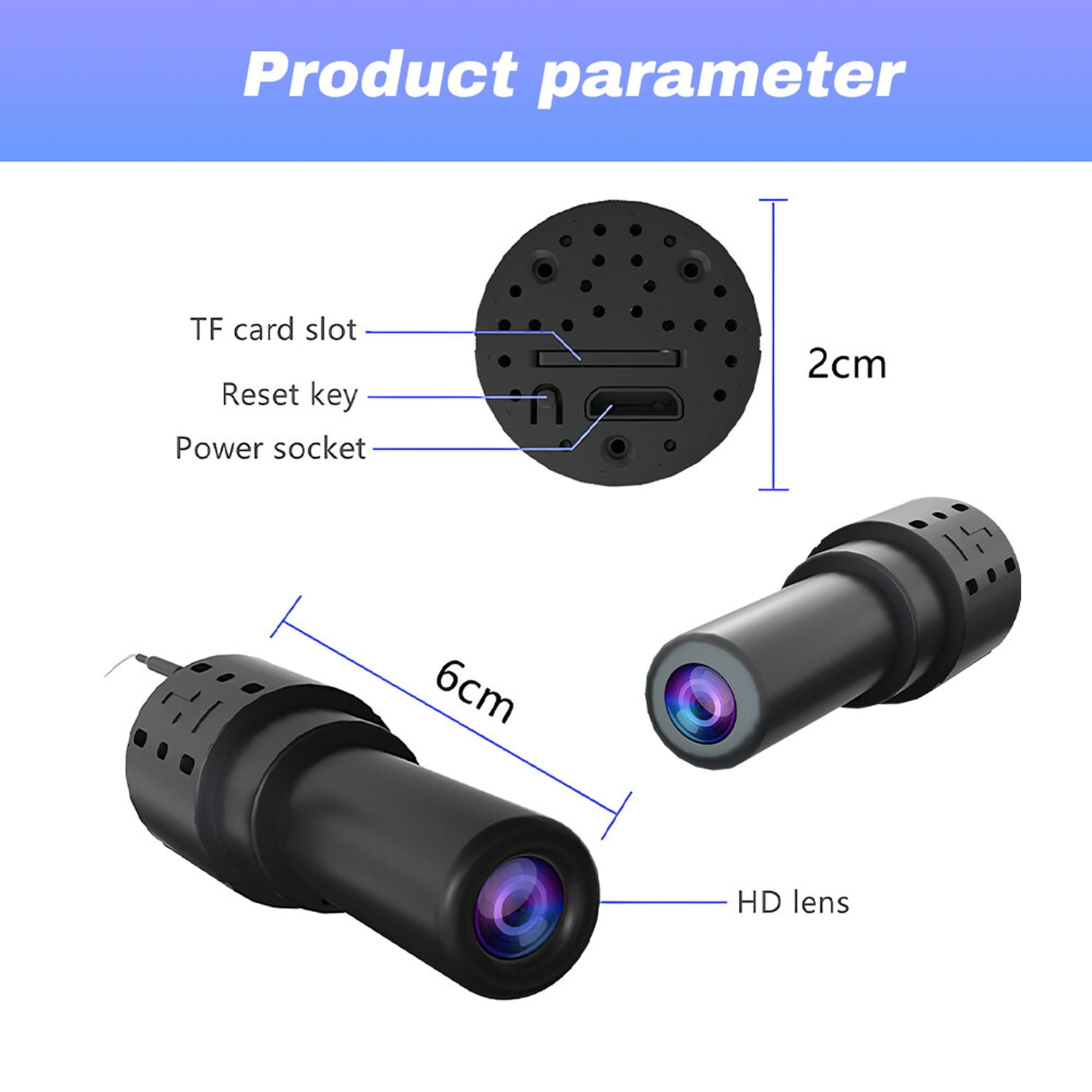 WIKCOVER 1080P HD Mini Camera with 32GB SD Card Motion Detection Night Vision Wireless Security Camera for Baby Pet Elder Care
