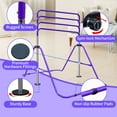 thumbnail image 4 of Ambifirner 5-Level Kids Gymnastics Bar - 35"-51" Adjustable Training Bar with 140lbs Capacity, Steel Triangular Frame & Foldable Design for Home Gym (Ages 3-9, Purple), 4 of 7