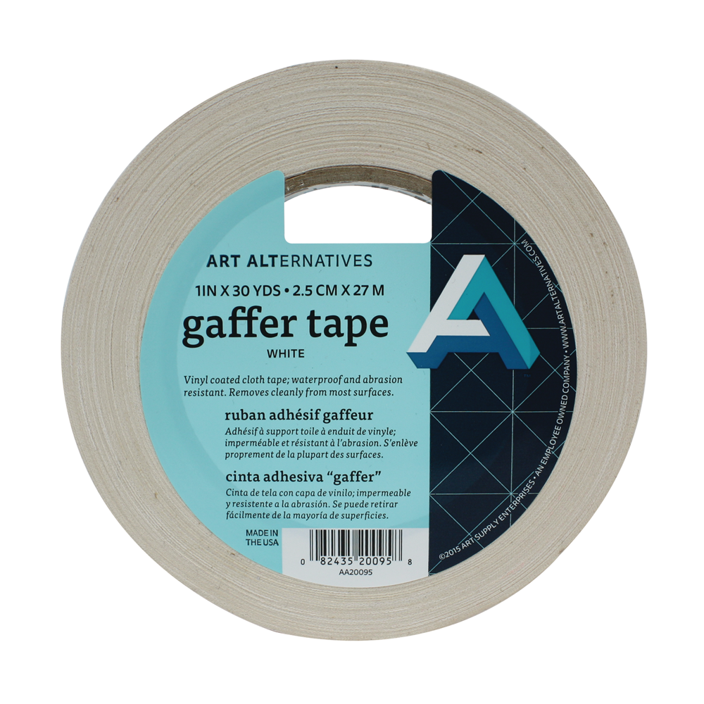 Art Alternatives Gaffer Tape, 1" Wide, White