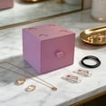 thumbnail image 6 of Desktop Storage Box with Drawer - Macaron Building Block Organizer for Cosmetics, Jewelry, Small Items | Space Saving Desk Accessory Organizer for Home, Vanity Tabletop | Plastic Storage Container, 6 of 7