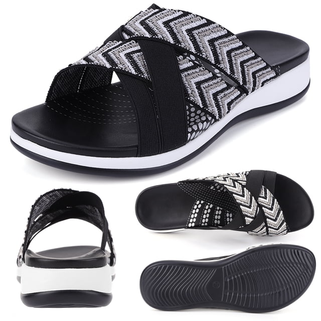 Sandalias Casuales Sin Cordones para Mujer Con Cruzadas Cómodas Fiestas Y